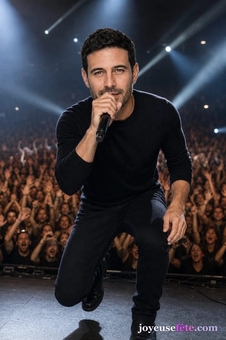 Portrait personnalisé transformé en rockstar sur scène