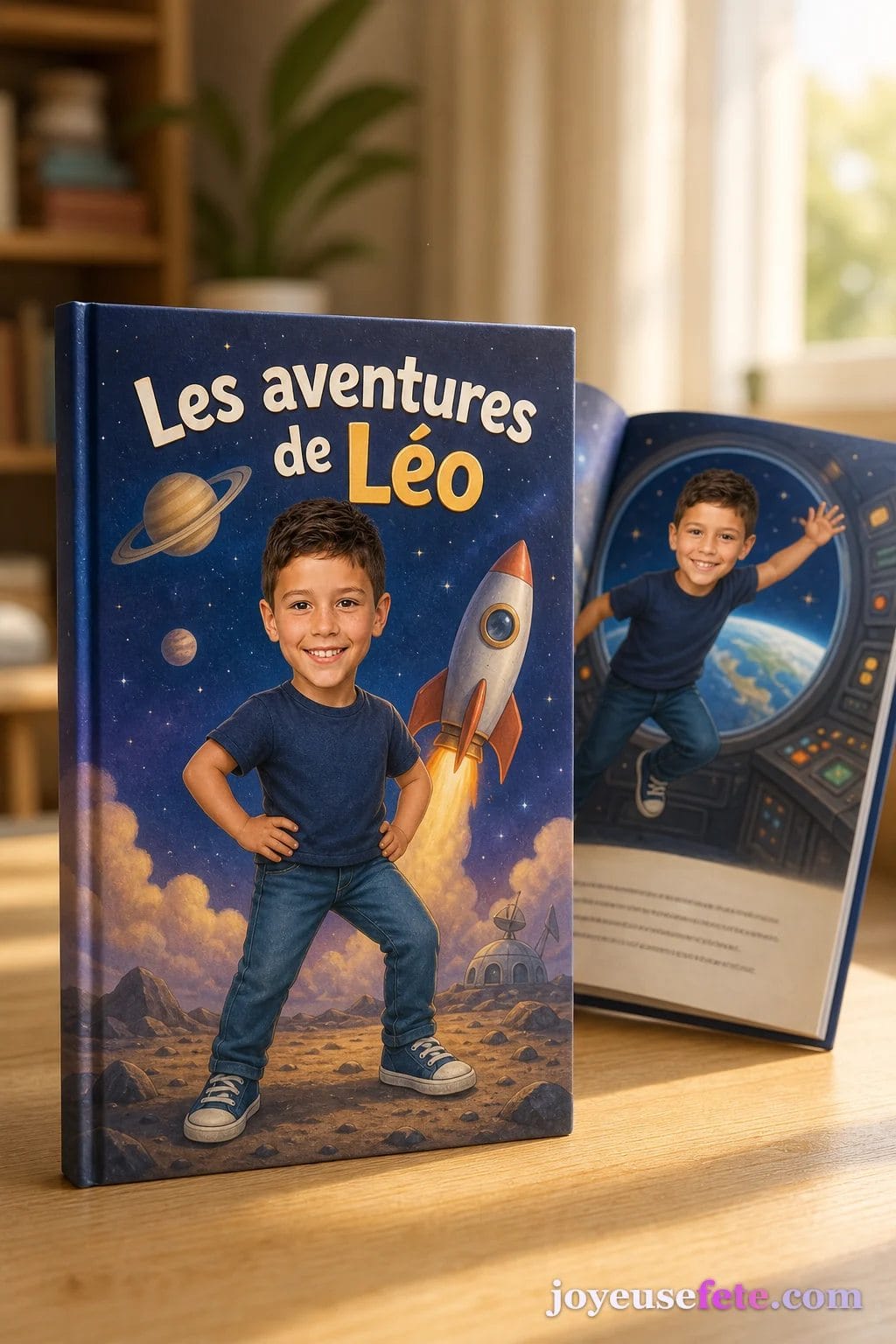 Couverture d’un livre personnalisé où l’enfant devient le héros