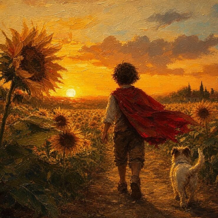 Illustration de livre personnalisé, style peinture